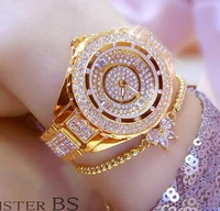 high quality bee sister hot sale elegant women watch with czech diamond 30m bling bling starry sky watch wife gift no bracelet
