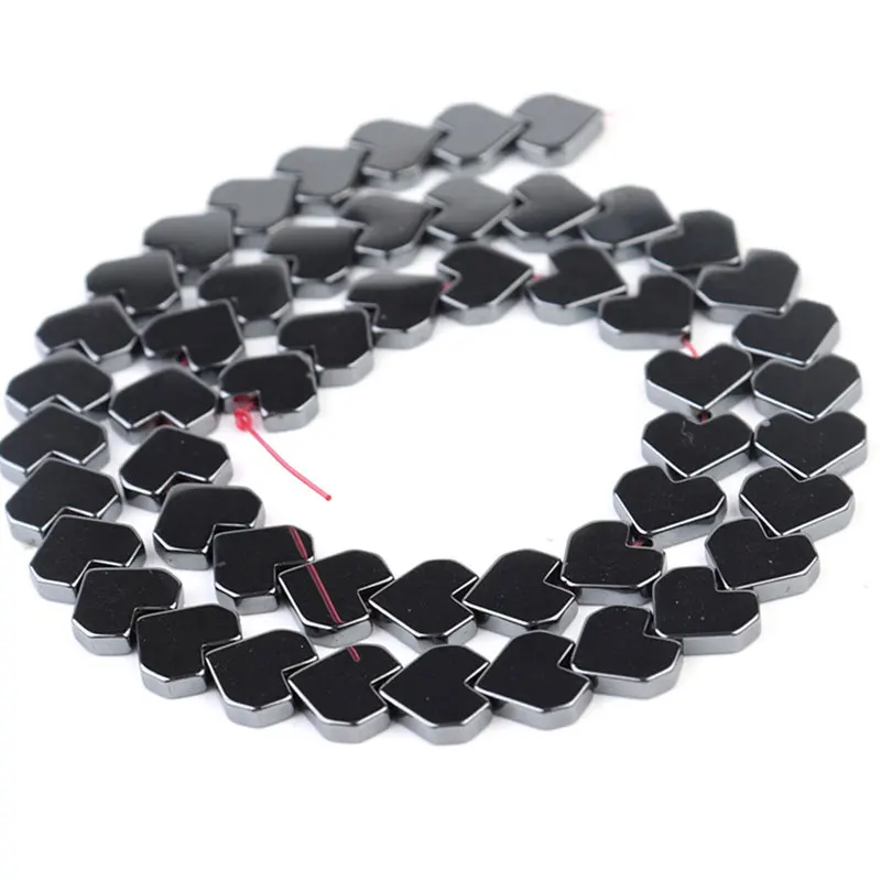 

Natural Beads Heart Black Hematite Loose Spacer Beads For Jewelry Making 15" Strand DIY Bracelet Accessorries For Women Gifts