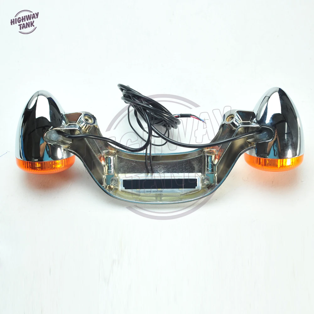 Хром мотоцикл светодиодный стоп сигнал светильник сигнала поворота Хвост бар