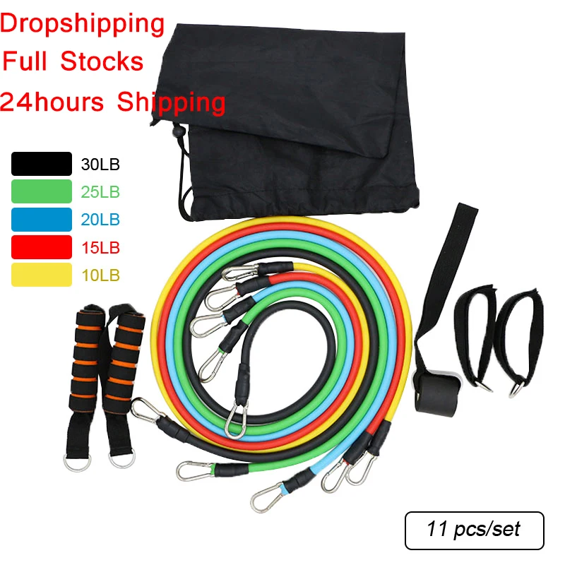 11 шт./компл. латексные резинки для кроссфита тренировка упражнения Йога веревка
