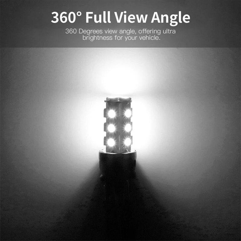 

10 PCS 3157 3156 18SMD Reverse Brake/Stop/Turn Tail Back Up LED Light Bulb White