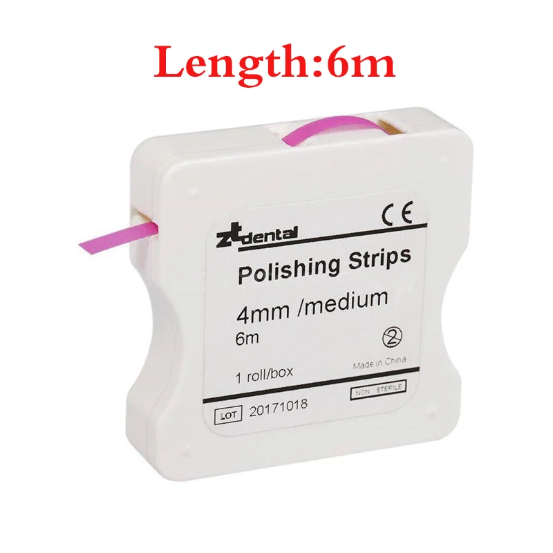 1 рулон Стоматологическая полировальная полоса 4 мм зуб межзубная шлифовальная
