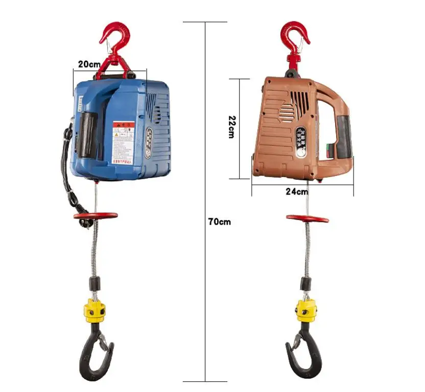 Электрический подъемник 500 кг портативная электрическая ручная лебедка Тяговый