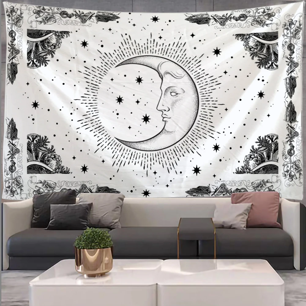 Гобелен Sun гобелен с Луной милый Декор для комнаты Настенный декор в стиле бохо