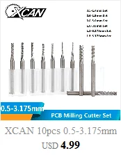 XCAN 1 шт. 90 градусов 2-12 мм Фаска фрезы Фрезы ЧПУ Концевая фреза с фиксированной точкой сверло Карбид Концевая фреза
