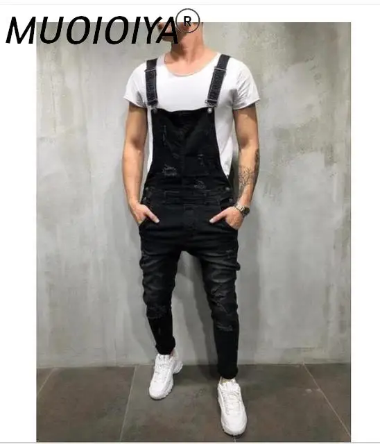 

Мужские рваные джинсовые комбинезоны, роскошная брендовая уличная одежда, потертые джинсовые комбинезоны, сломанные комбинезоны, мужские ...