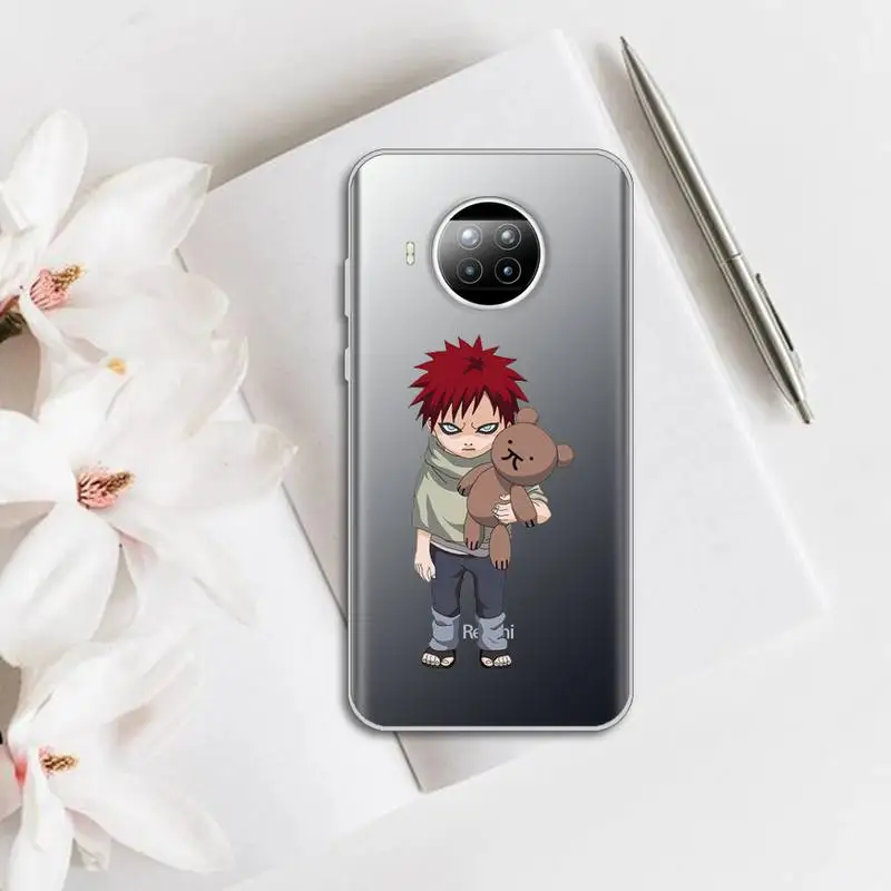 

Naruto Gaara Phone Case Transparent for Xiaomi mi Redmi note 10 t 8 9 pro lite 11 Samsung S 8 9 10 20