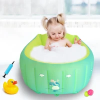 baby inflatable bathtub portable infant toddler bathing tub nonslip travel bathtub kids shower basin for toddlers