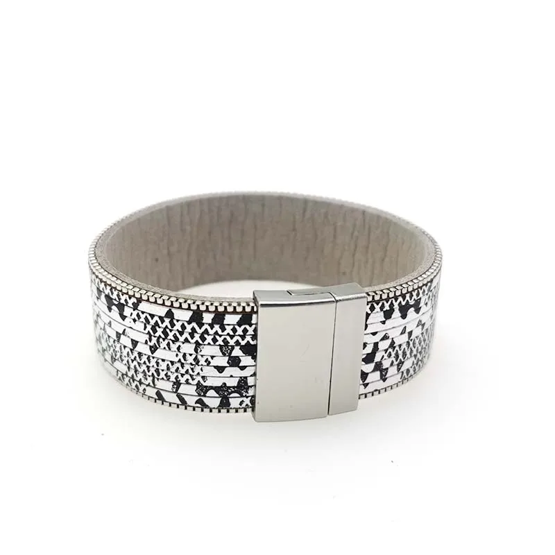 Новые модные Многослойные женские кожаные браслеты для женщин винтажные