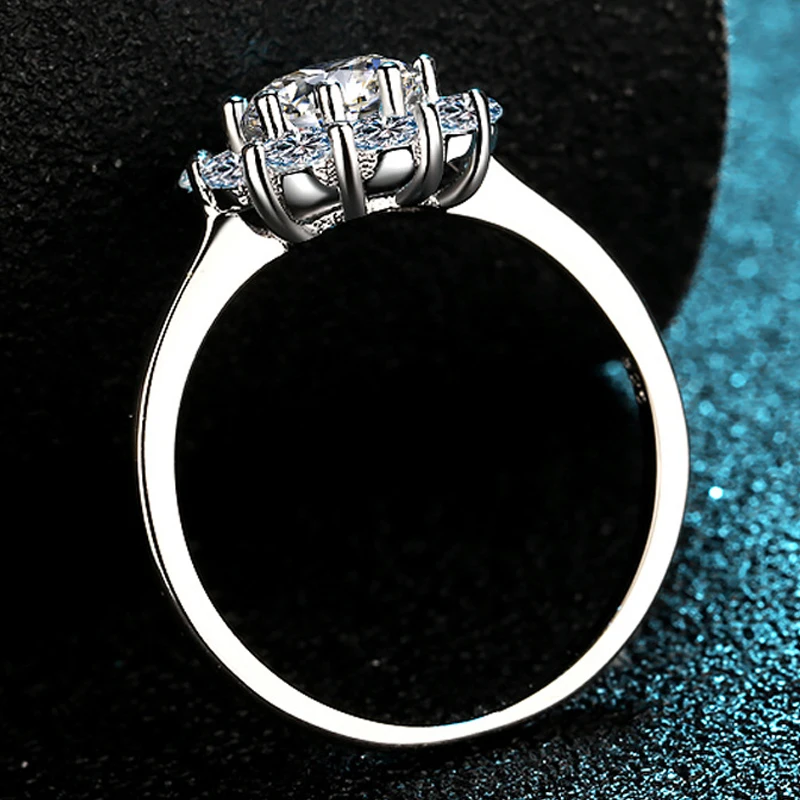 JoyceJelly Trendy Wedding Jewelry Ring 1 Carat 2020 New Arrival 925 Sterling Silver 10 Claw Rings Moissanites Gifts Wholesale | Украшения и