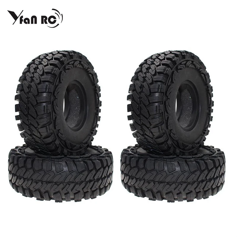 

4 Pcs 114mm 1/10 rc rock crawler 1.9" Rubber Tyres/Wheel and Tires for Axial SCX10 II AX90046 AX90047 D90 Traxxas TRX-4