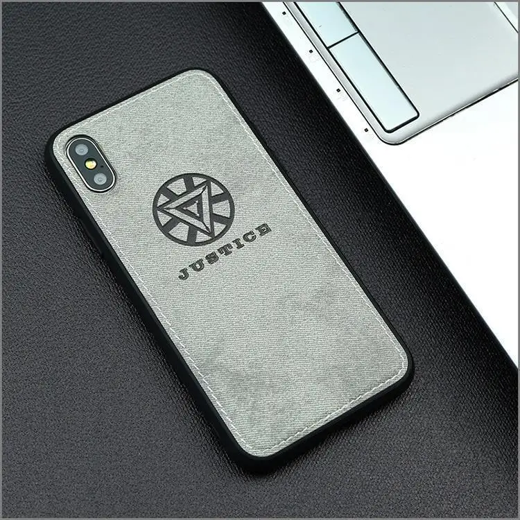 Марвел Мстители ткань чехол для телефона для Iphone 7 8 6 6s Plus X Xs Max Xr паук ткань мягкий чехол DC Вселенная холст силиконовый чехол