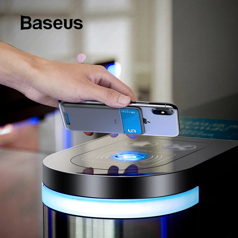 Baseus, универсальный чехол-кошелек для телефона с отделением для карт, супертонкий силиконовый чехол для карт для iPhone Xs Max XR Redmi K20 Pro, чехол для телефона