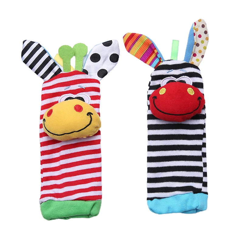 

1pcs Infant Baby Kids Socks Rattle Toys Animals Wrist Rattle And Socks 0~24 Months