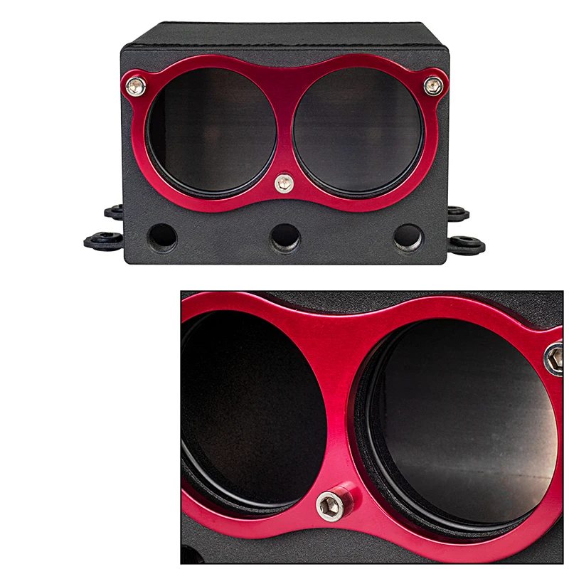 

product 60mm dual port 044 pump use racing black Billet aluminium oil catch can fuel surge tank oct1116