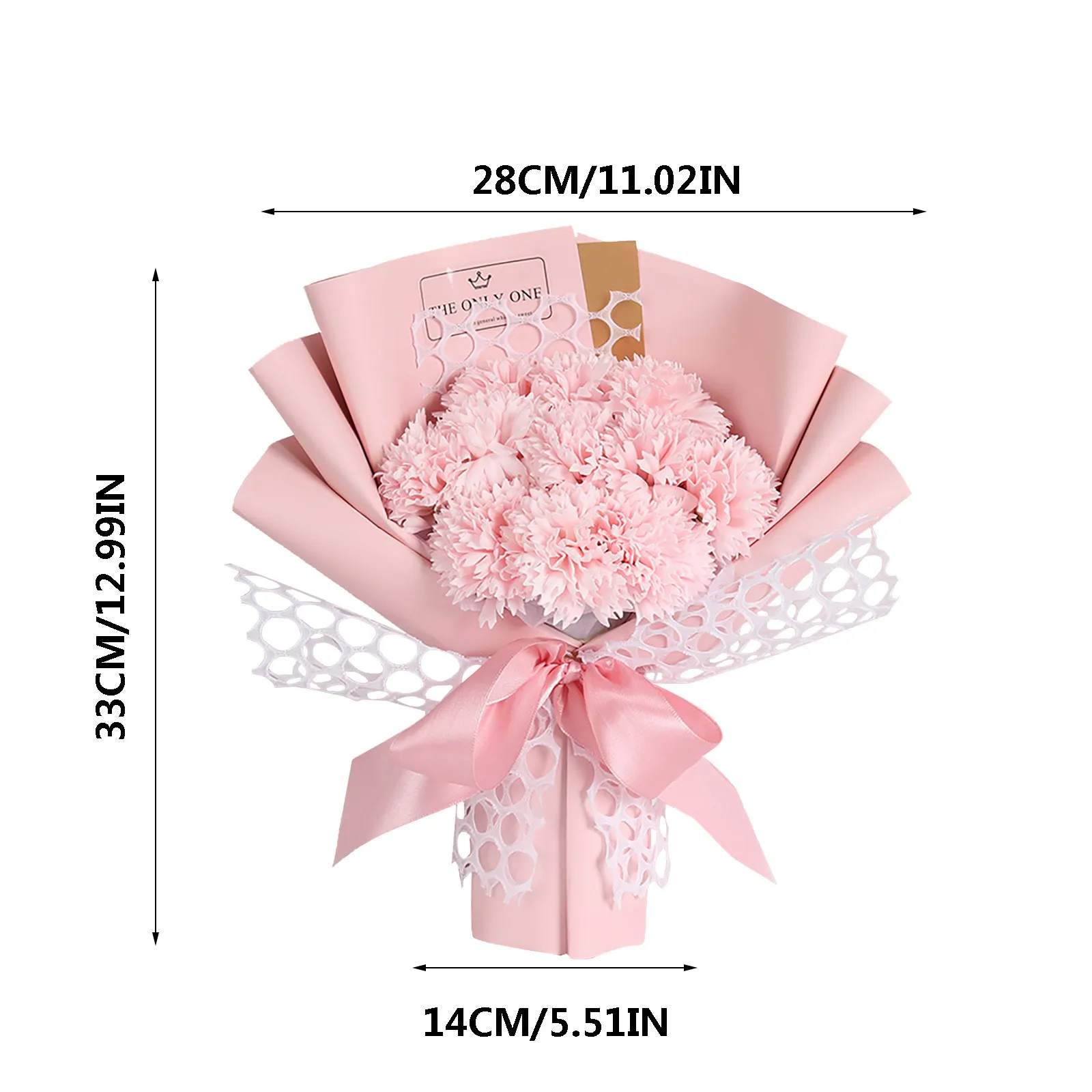 

Preserved Flower Pink Carnation Soap Bouquet Rose Flower Mother's Day Gift Flower Vase Mothers Day Presents Plant Mum