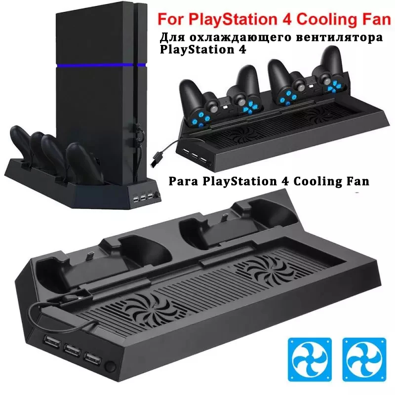 

Stand Fan Base Cooler For Sony PS4 Console Playstation PS 4 Play Station Docking PS4 Controller Game Support Control Accessories