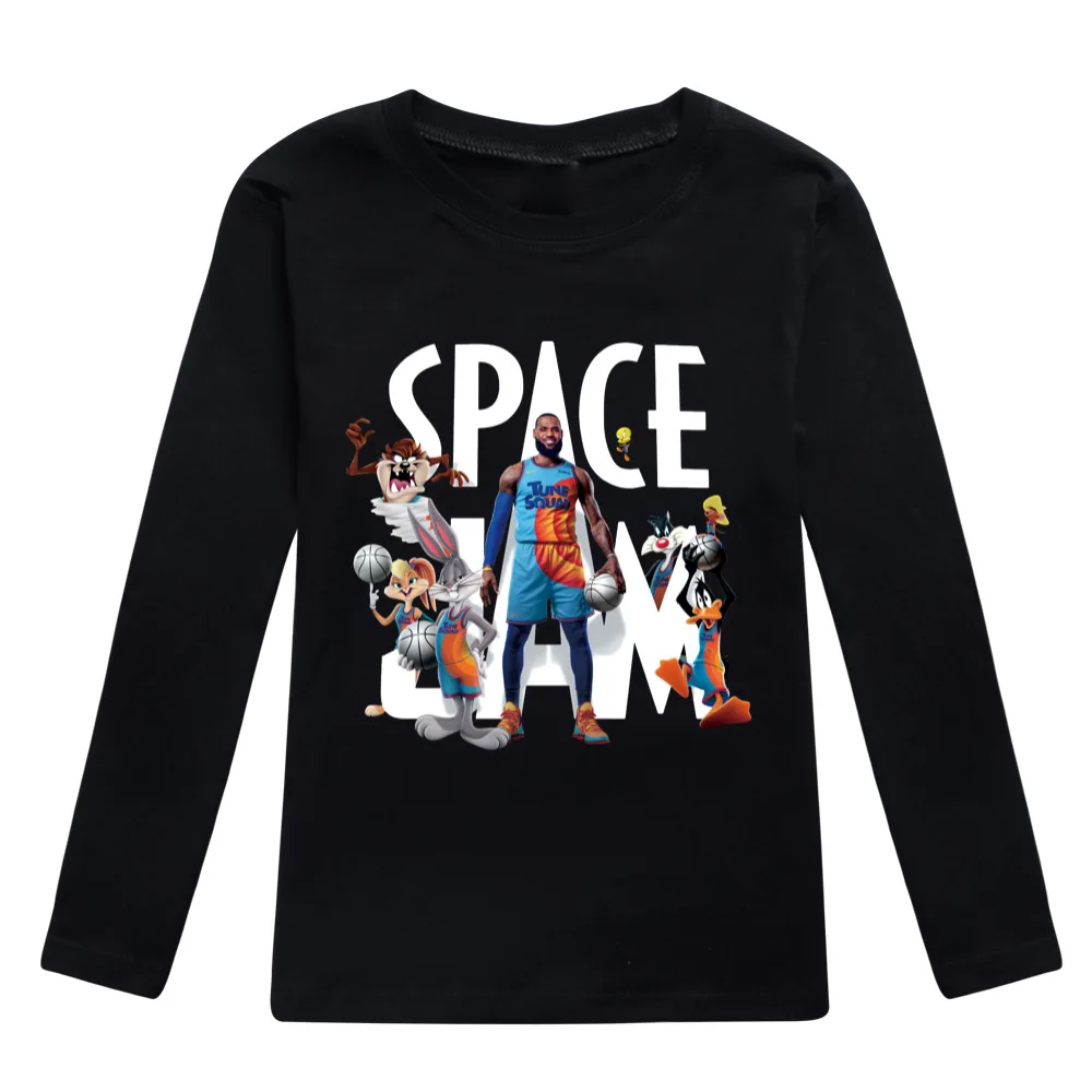 

Детская Хлопковая футболка с принтом «космический Джем»