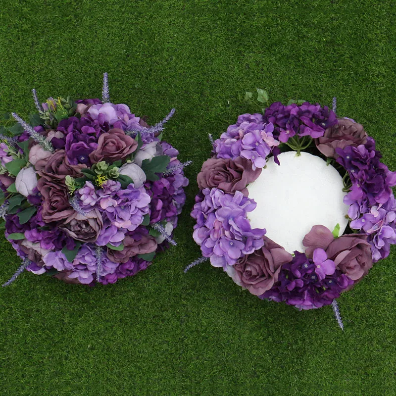 custom made purple Lavender 35/45cm artificial flower ball mix centerpieces arrangement supply decor wedding arch table | Дом и сад
