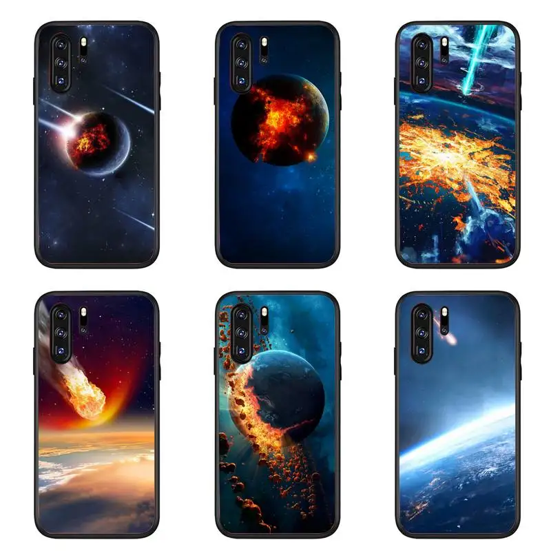 

Meteor meteorite Phone Case For Huawei P9 P10 P20 P30 P40 MART Pro Lite Cover
