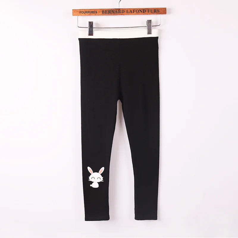Леггинсы для девочек однотонные спортивные брюки леггинсы с мультяшным Кроликом