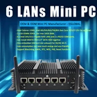 Мини-ПК, промышленный, без вентилятора, Intel Core i5 10210U, i3 7167U, 6 Lans, брандмауэр, маршрутизатор Pfsense, сервер 2 * RS232 4 * USB3.0 HD 4G3G AES-NI