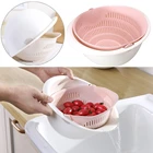 Кухонные двойные сливные корзины для хранения, чаша, кухонная корзина для мытья, ситечки, чаши, слив фруктов, овощей, строительный инструмент