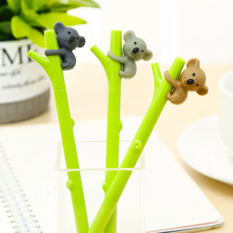 12 шт./компл. в Корейском стиле виде коалы гелевые ручки смешные аниме синие