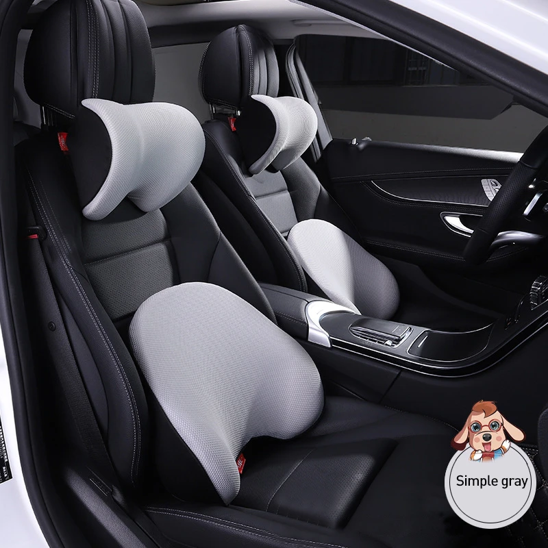 

Headrest Pillow Car Neck Rest Head Support Cushion Car Breathable Memory Foam Slow Rebound Guard Car Lumbar Pillow Universal