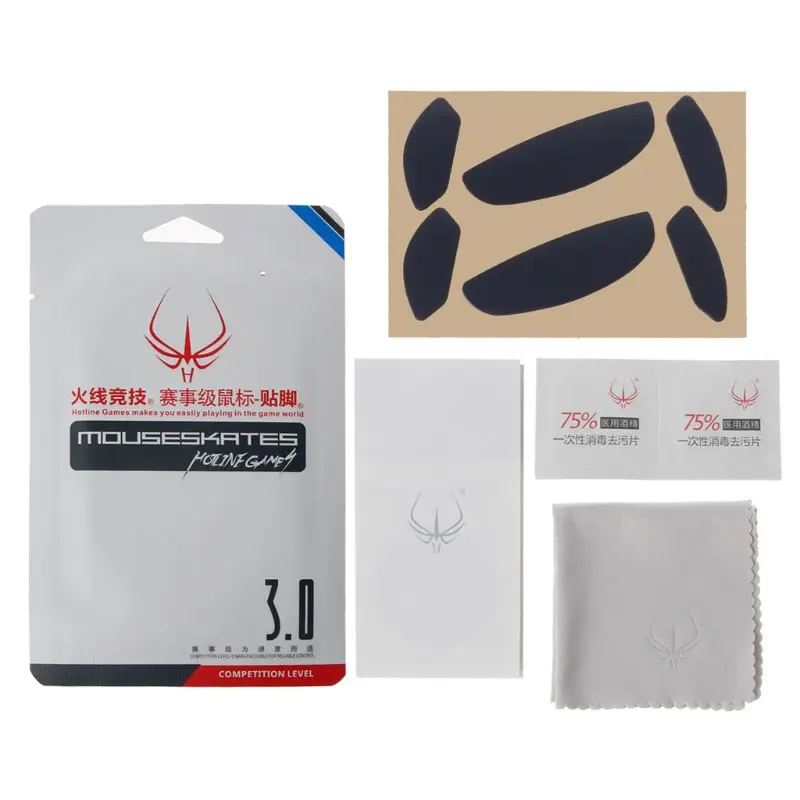 

2 Sets/Pack Original Hotline Games Competition Level Mouse Feet Mouse Skates Gildes for steelseries Rival 310 Mouse 0.6mm