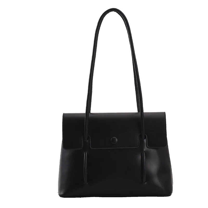 

Solid Color Simple PU Leather Shoulder Bags for Women 2021 Summer Simple Handbags and Purses Female Green White Totes