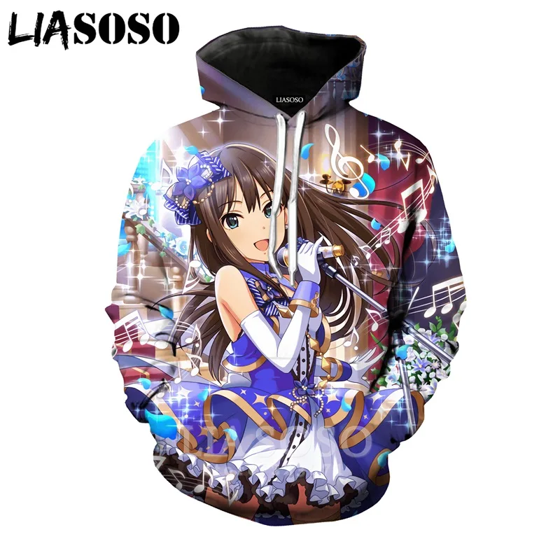 LIASOSO для мужчин женщин Рин Сибуя Толстовка 3D принт идол мастер Золушка Девушка