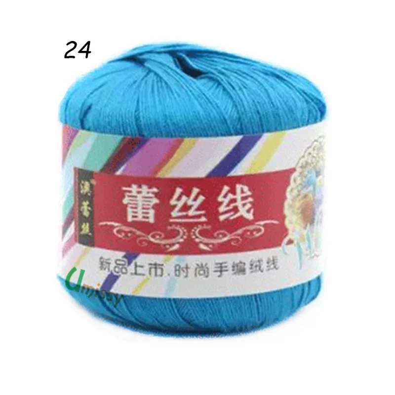 1pc 24 1 шт. хлопок чесаная пряжа для ручного вязания тонкая мягкая цветная Органическая пряжа - Цвет: 1pc 24