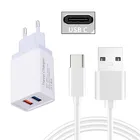 Настенный адаптер USB 5 В, 2 А и зарядный кабель Type-C Micro для Xiaomi Mi Poco X3 F2 Pro Redmi 4X 5A 9A Note 3 4 5 6 7 8 9, зарядное устройство для телефона