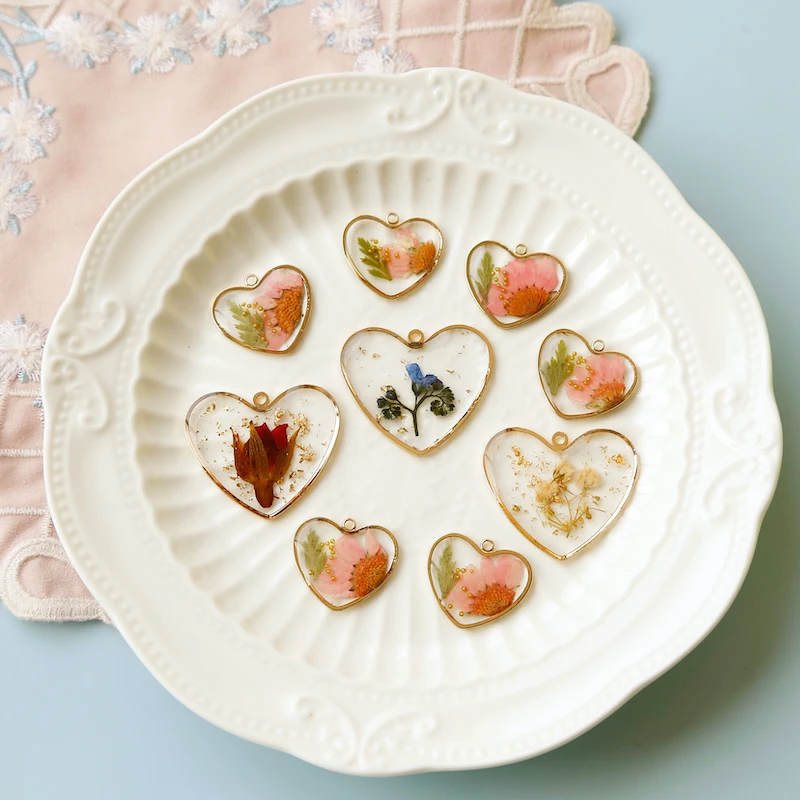 Ботанический сад милый ретро любовь кулон Натуральный Реальный цветок УФ