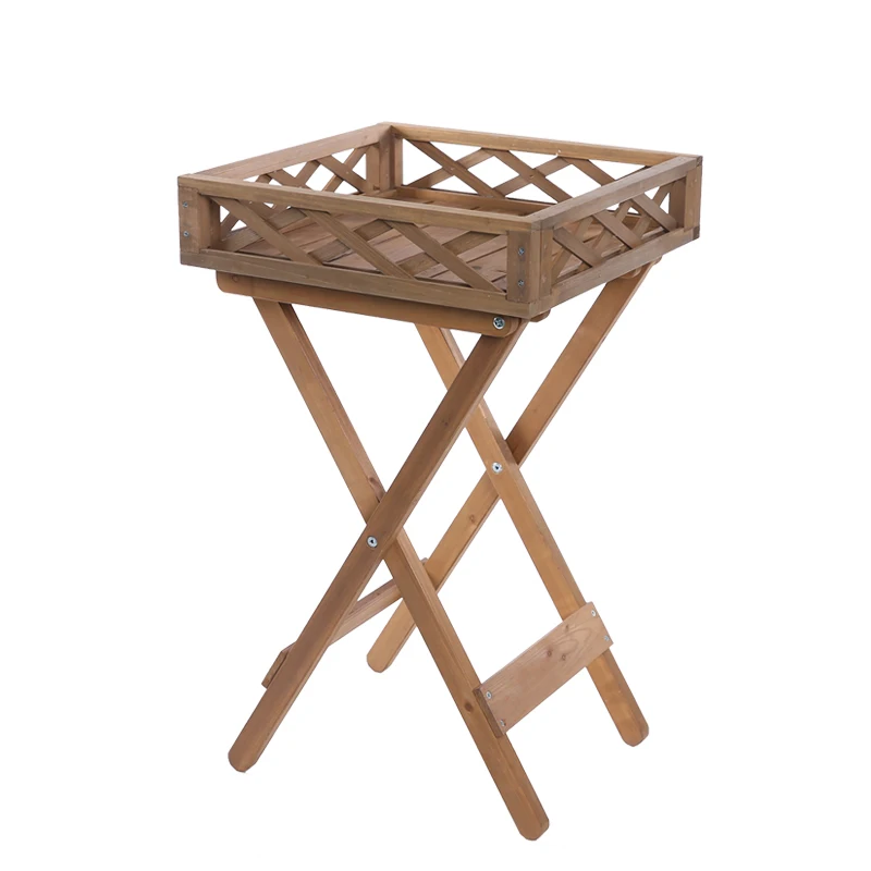 

Bearing strong solid wood balcony living room flower basket flower table bracket environmental protection paint fleshy flower st