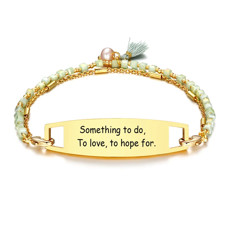 Женские богемные бусы браслеты с гравировкой медицинского знака