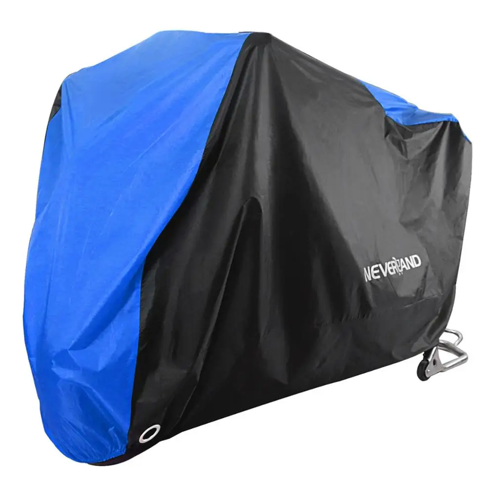 aliexpress - 190T Black Blue Design Waterproof Motorcycle Covers Motors Dust Rain Snow UV Protector Cover Indoor Outdoor M L XL XXL XXXL D35