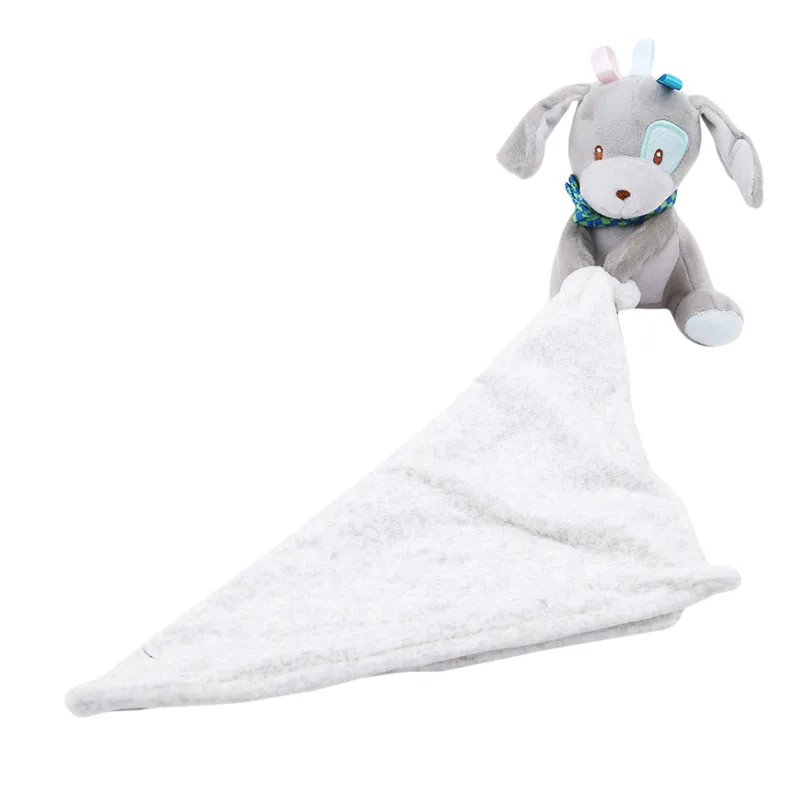 

30*30cm Cute artoon Elephant puppy Soothing Towel Baby Toy Soft Cloth Baby Bedtime Sleep Blanket Toy Kids Birthday Gift