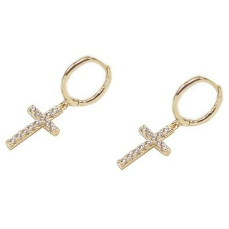 

Simple fashionable 925 standard Sterling Silver Cross Earrings