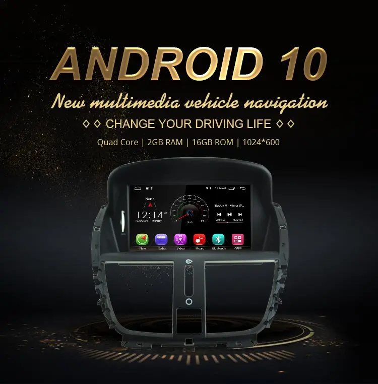 JDASTON Android 10,0 автомобильный dvd-плеер для peugeot 207 мультимедиа видео wifi gps навигация 1 Din автомагнитола стерео руль