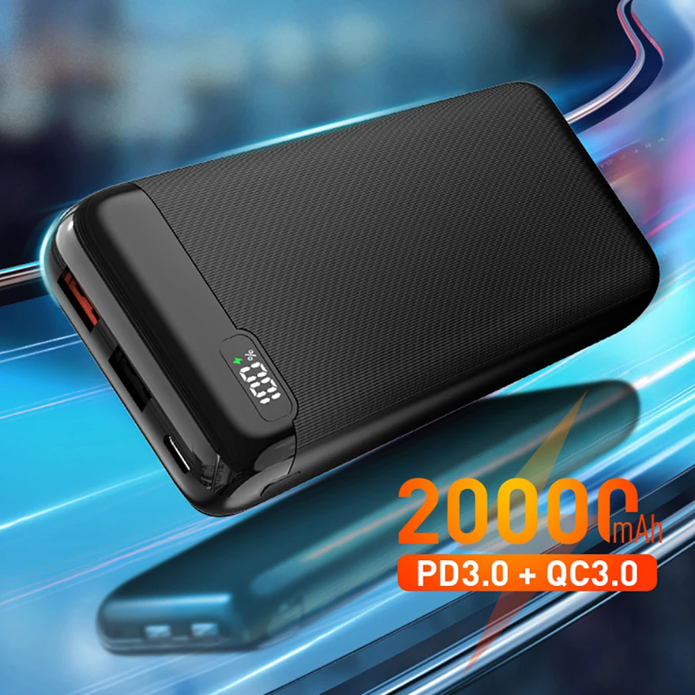 

Портативное зарядное устройство 20000 мАч QC 3,0 2,0 портативное зарядное устройство Внешнее зарядное устройство PD22.5W портативное зарядное устро...