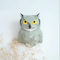 43cm 3d paper model handmade owl diy wall papercraft home decor wall decoration puzzles educational diy kids toys action figures