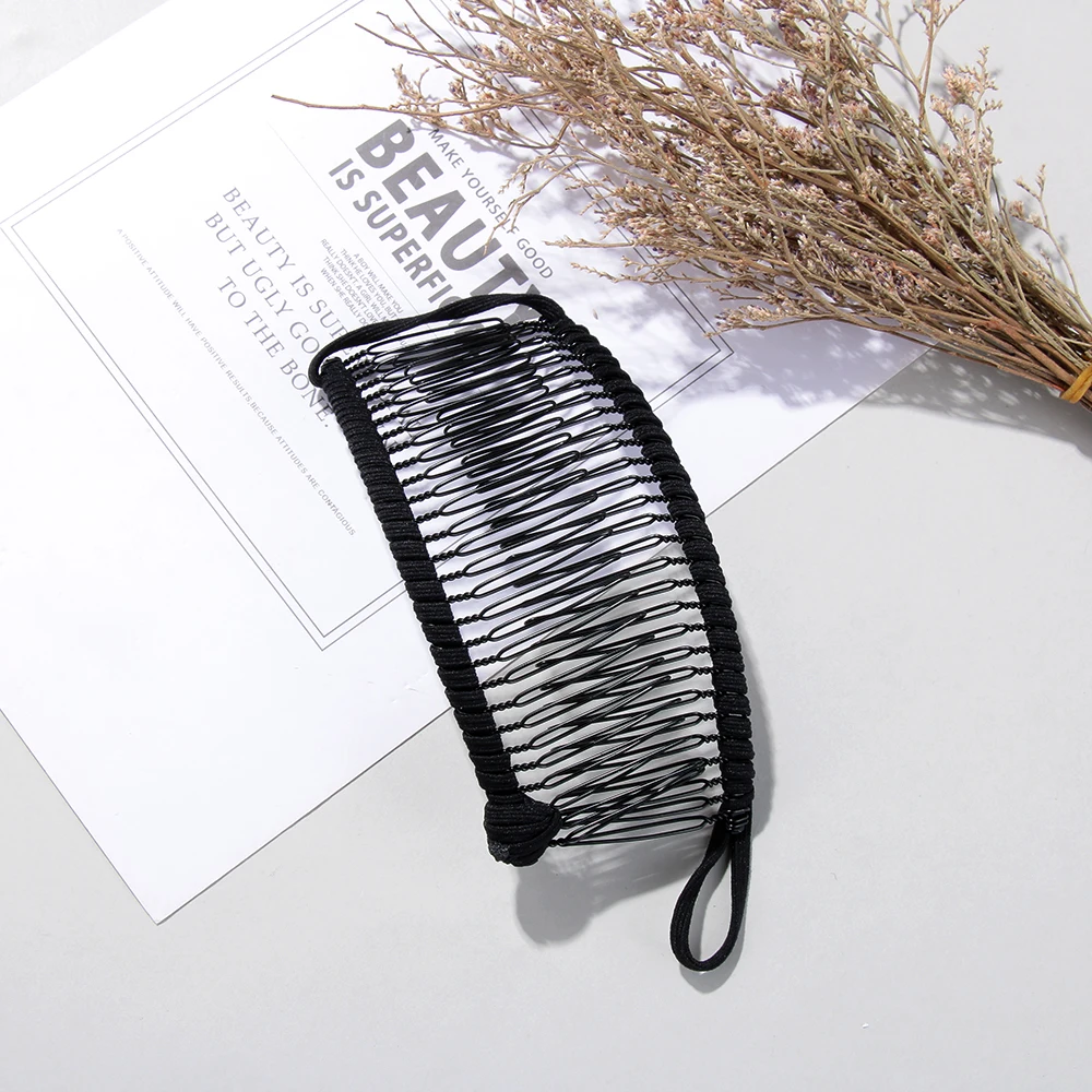 Винтажная заколка для волос в форме банана ленивый расческа эластичный стильные