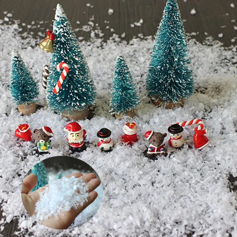 

Искусственные снежинки, 1 пакет, искусственные рождественские пластиковые снежинки, сухой снег, порошок, украшения для рождественской елки,...