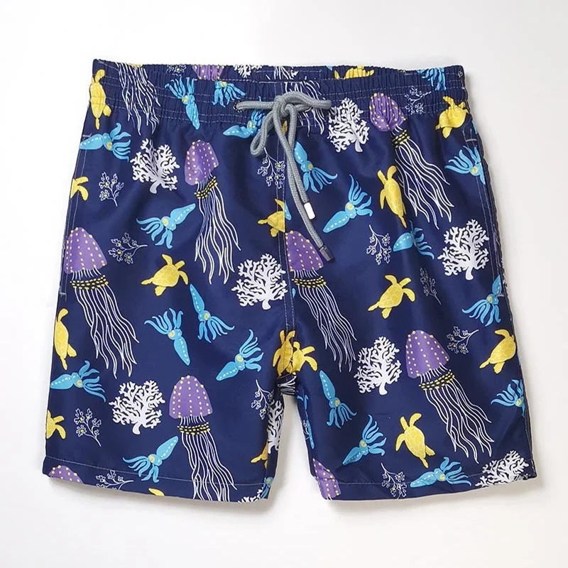 

Мужские пляжные шорты-бермуды с принтом в виде черепашек