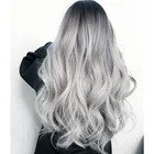 Парик блонд, длинный волнистый, с эффектом деграде, двухцветный, термостойкий, для афроамериканских женщин