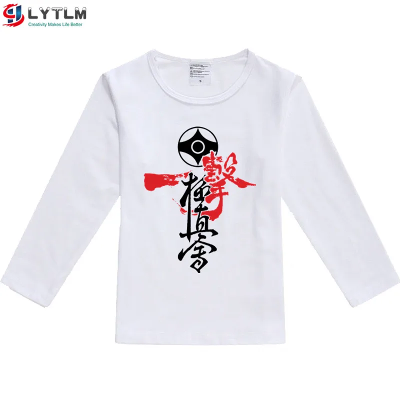 LYTLM Kyokushin карате футболки детская одежда футболка для мальчиков подарок Гонг-фу детские топы летний топ с короткими рукавами Koszulki - Цвет: CX White