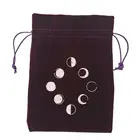 Бархатная сумка для хранения тарелок Moon Phase, сумка для гадания с изображением Оракл-карт, сумка для настольных игр