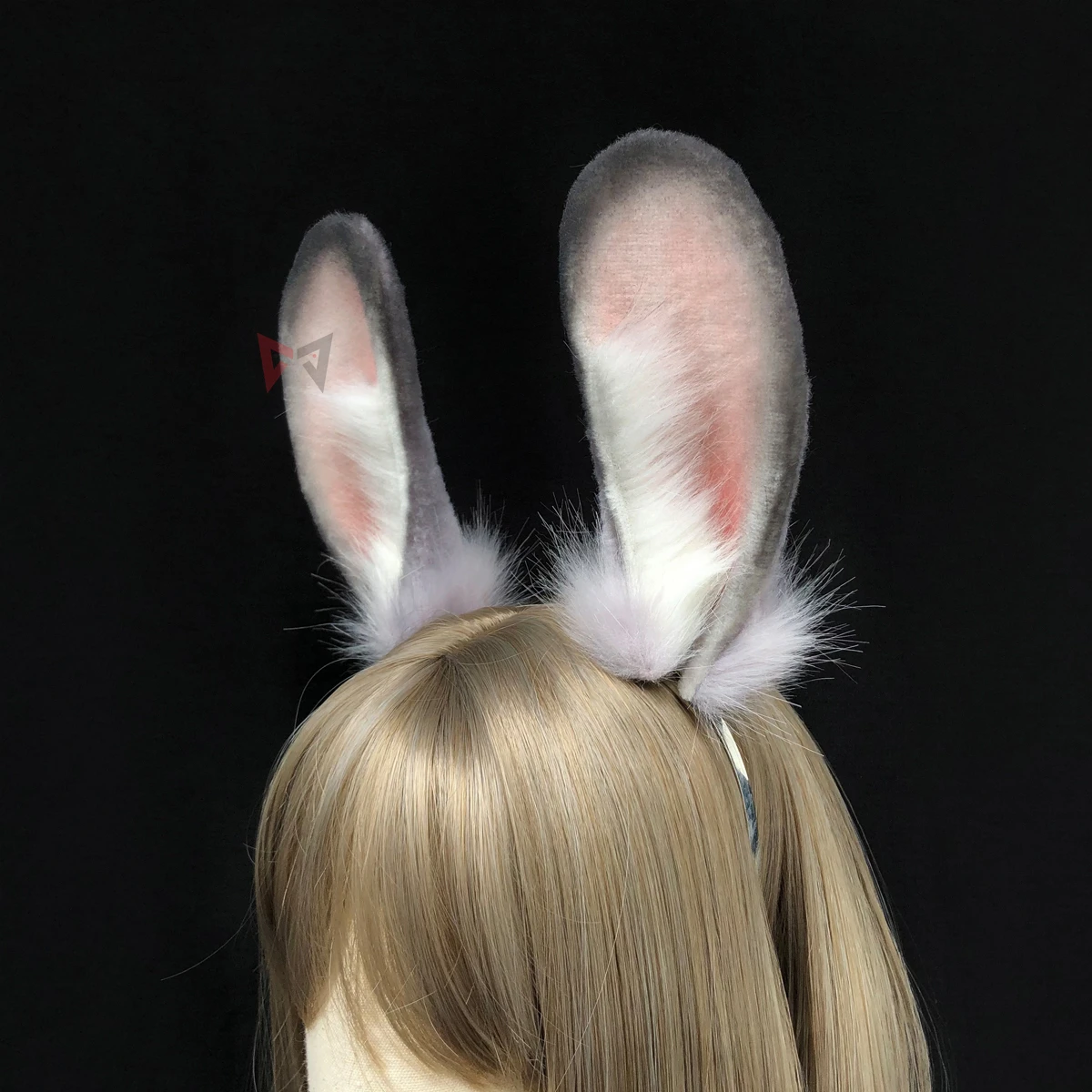 Новый ручной работы серый заячьи кроличьи уши Толстовка с принтом лисьей морды